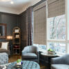 Customized natural material cordless Roman blinds