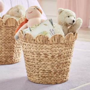 calloped Wicker Water hyacinth Storage Basket TBW-0017