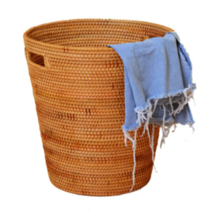 Brown Round Rattan Laundry Storage Basket  TBR-0020